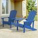 Rosecliff Heights Adirondack Chair Patio Chair Fire Pit Single Chair Plastic/Resin in Blue | 36.6 H x 29.1 W x 33.9 D in | Wayfair