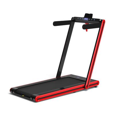 Costway 2-in-1 Folding Treadmill with Dual LED Display-Red