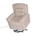 Fauteuil électrique inclinable en tissu taupe