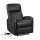 Fauteuil électrique inclinable en simili noir