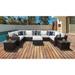 kathy ireland River Brook 12 Piece Outdoor Wicker Patio Furniture Set 12g