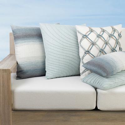 Horizon Indoor/Outdoor Pillow Collection by Elaine Smith - Tidal, 20" x 20" Square Tidal - Frontgate
