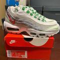 Nike Shoes | Nike Unisex White Green Air Max 95 Cu5517 100 Lace Up Sneaker Shoes Size M6.5 W8 | Color: Green/White | Size: M6.5 W8