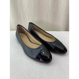 Michael Kors Shoes | Michael Kors Sabrina Cap-Toe Ballet Flats, Glossy & Matte Black, Size 9m | Color: Black | Size: 9m