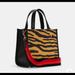 Coach Bags | Coach Tote With Tiger Print | Color: Black/Tan | Size: Os