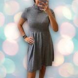 American Eagle Outfitters Dresses | American Eagle Women’s Stretchy Sweater Turtleneck Dress Size M | Color: Gray | Size: M