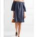 Madewell Dresses | Madewell Off-The-Shoulder Bell Sleeve Dress | Color: Blue/White | Size: 6