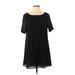TOBI Casual Dress - Shift: Black Solid Dresses - Women's Size Small
