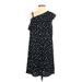 Joe Fresh Casual Dress - Shift V Neck Sleeveless: Blue Dresses - Women's Size X-Small