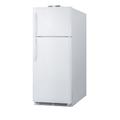 18 cu.ft. break room refrigerator-freezer in white with NIST calibrated alarm/thermometers - Summit Appliance BKRF18W