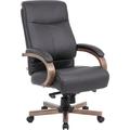 Lorell Executive Chair Upholstered in Black/Brown | 14.96 W x 25.79 D in | Wayfair LLR69590