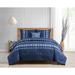Dakota Fields Ramsel Microfiber 4 Piece Comforter Set Polyester/Polyfill/Microfiber in Blue | Queen Comforter + 2 Shams | Wayfair