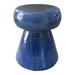 Longshore Tides Malawi 18" Tall Ceramic Garden Stool Ceramic in Blue | 18 H x 15 W x 15 D in | Wayfair 48132819D95B4130B6CC30DBB7EF1114