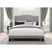Willa Arlo™ Interiors Vyron Upholstered Low Profile Standard Bed Polyester in White/Black | 49.25 H x 80 W x 87.5 D in | Wayfair