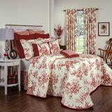 Lark Manor™ Alshain Red/Cream Traditional 1 Piece Coverlet/Bedspread Set Polyester/Polyfill/Cotton in White | King Coverlet | Wayfair
