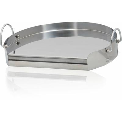 BBQ-Toro Edelstahl Grillplatte ø 55 cm ideal für 57er Kugelgrill Plancha für Holzkohle Grill Image