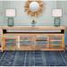 Chic Teak Chest / Media Center with 4 Doors & Raised Shelf made from Recycled Teak Wood Boats