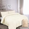 Super King Size Duvet Cover Set, 1000 TC 3 Pc Quilt Cover, Ivory Bedding Set, Cotton Duvet Covers, (1 Duvet Cover Super King Size, 2 Pillowcases), Soft Egyptian Cotton Bedding