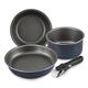 SHINEURI 4 Pieces Removable Handle Cookware Stackable Pots And Pans Set, Nonstick Pot and Pan Set for Home & Camping, Dishwasher/Oven Safe - 2qt /8inch /9.5inch