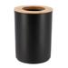 Evideco PADANG Waste Basket Trash Can Bamboo Top 1.3 Gal- 5 Liters Plastic in Black/Brown | 9.12 H x 7.2 W x 7.2 D in | Wayfair 6574N237