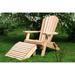 Loon Peak® Cedar Folding Adirondack w/ Ottoman, Amish-made in Brown | 36 H x 30 W x 19 D in | Wayfair C2F060F8561C4D9882E4FF6B6CAC4028