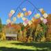 Woodstock Chimes Autumn Leaves Capiz Wind Chime, Nylon | 14 H x 21 W x 21 D in | Wayfair C721