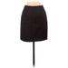 Tahari Casual Skirt: Burgundy Jacquard Bottoms - Women's Size 4