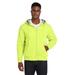 Harriton M711 Men's ClimaBloc Lined Heavyweight Hooded Sweatshirt in Safety Yellow size 4XL | 70% cotton, 30% polyester