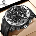 FOXBOX-Montre militaire étanche pour homme montre-bracelet numérique montres d'alarme affichage