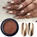 Poudre de vernis à ongles miroir en métal doré poussière de paillettes frottées pigment chromé fin