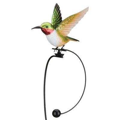 Regal Art & Gift 12956 - Rocker Hummingbird Stake - Ruby Throated Lawn and Garden Animal Stakes