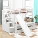 Nestfair Twin over Full Bunk Bed with Drawers