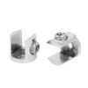 Zinc Alloy Adjustable Shelf Clips Clamps Brackets 2pcs for 9mm-12mm Thick Glass - Silver Tone