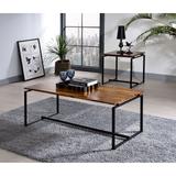 Contemporary Jurgen 3Pc Pack Coffee , End Set, Oak & Black