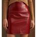 Anthropologie Skirts | Anthropologie Nwot Size M Red Faux Leather Mini Skirt | Color: Red | Size: M