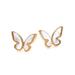 Kate Spade Jewelry | Kate Spade ‘All A Flutter’ Butterfly Stud Earrings | Color: Cream/Gold | Size: Os