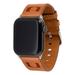 Tan Miami Hurricanes Leather Apple Watch Band