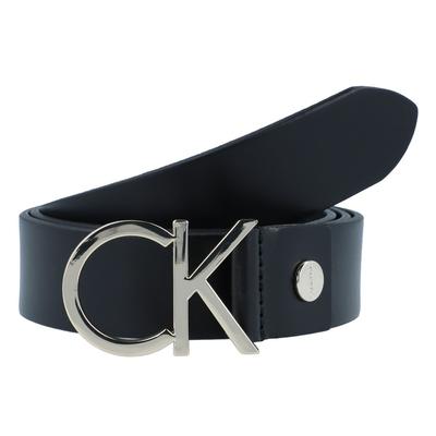 CALVIN KLEIN - CK Logo Gürtel Leder Schwarz Damen