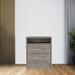 Wade Logan® Eter Nightstand, Superior Top, Two Drawers & Open Shelf, Wood in Gray | 19.9 H x 15.7 W x 14.7 D in | Wayfair