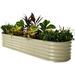 Vego Garden 17" Tall 9 In 1 Modular Metal Raised Garden Bed Metal in White | 17 H x 42 W x 78 D in | Wayfair VB9N117W