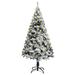 The Holiday Aisle® Artificial Pre-lit Christmas Tree w/ Flocked Snow Xmas Tree, Metal in Green | 4' | Wayfair 3373A424D5EA4FEEB7202418D379F3F6