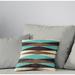 Wade Logan® Ellian Square Cotton Pillow Cover & Insert Eco-Fill/Polyester in Green/Blue/White | 16 H x 16 W x 5 D in | Wayfair