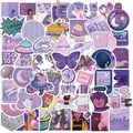 Autocollants en papier quadrillé de style violet INS autocollants esthétiques album décoratif