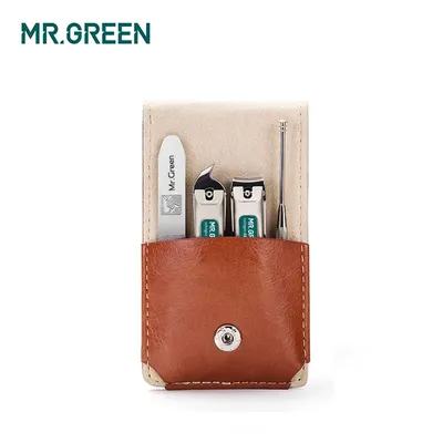 MR.GREEN – ensemble de manucure professionnel en acier inoxydable coupe Oblique cuillère lime à