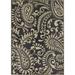 Tropical Paisley Black Indoor / Outdoor Area Rug