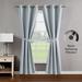 Creative Home Ideas Jorja Light Filtering Grommet Window Curtain Panel Pair with Tiebacks