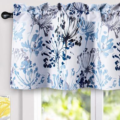 DriftAway Acacia Floral Blossom Watercolor Printed 100 Percent Blackout Thermal Insulated Window Curtain Valance