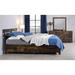 Juvanth Queen Bed W/Storage in Rustic Oak & Black Finish, Composite Wood, Storage Bed(6 Drawers Included)