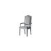 Set of 2 House Marchese Arm Chair, Two Tone Fabric Pearl Gray Finish, Gray