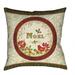 Laural Home Noel Holiday Red/Green/Off-white Polyester 18-inch Decorative Pillow